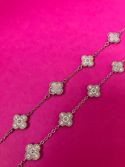 Zapestnica MINI CLOVER silver