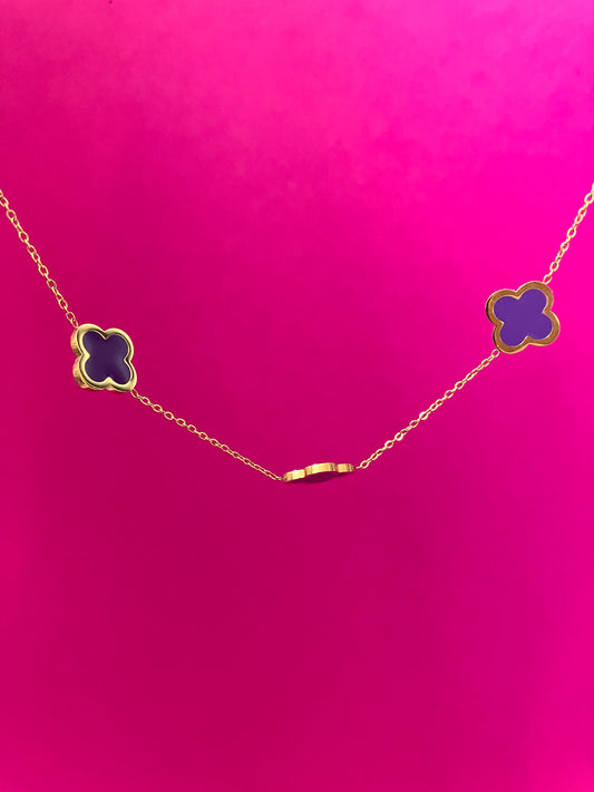 Verižica PURPLE CLOVER