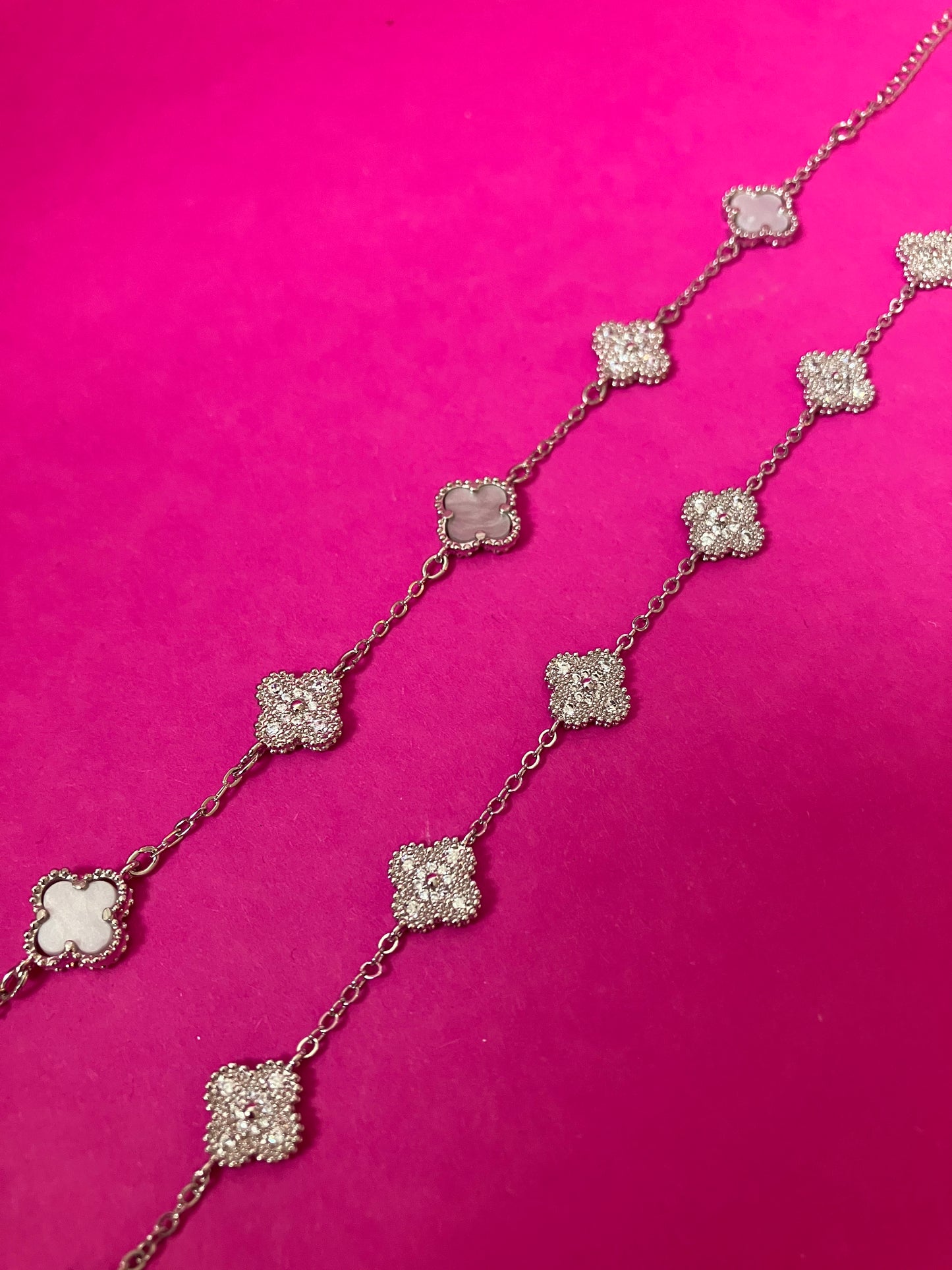 Zapestnica MINI CLOVER silver